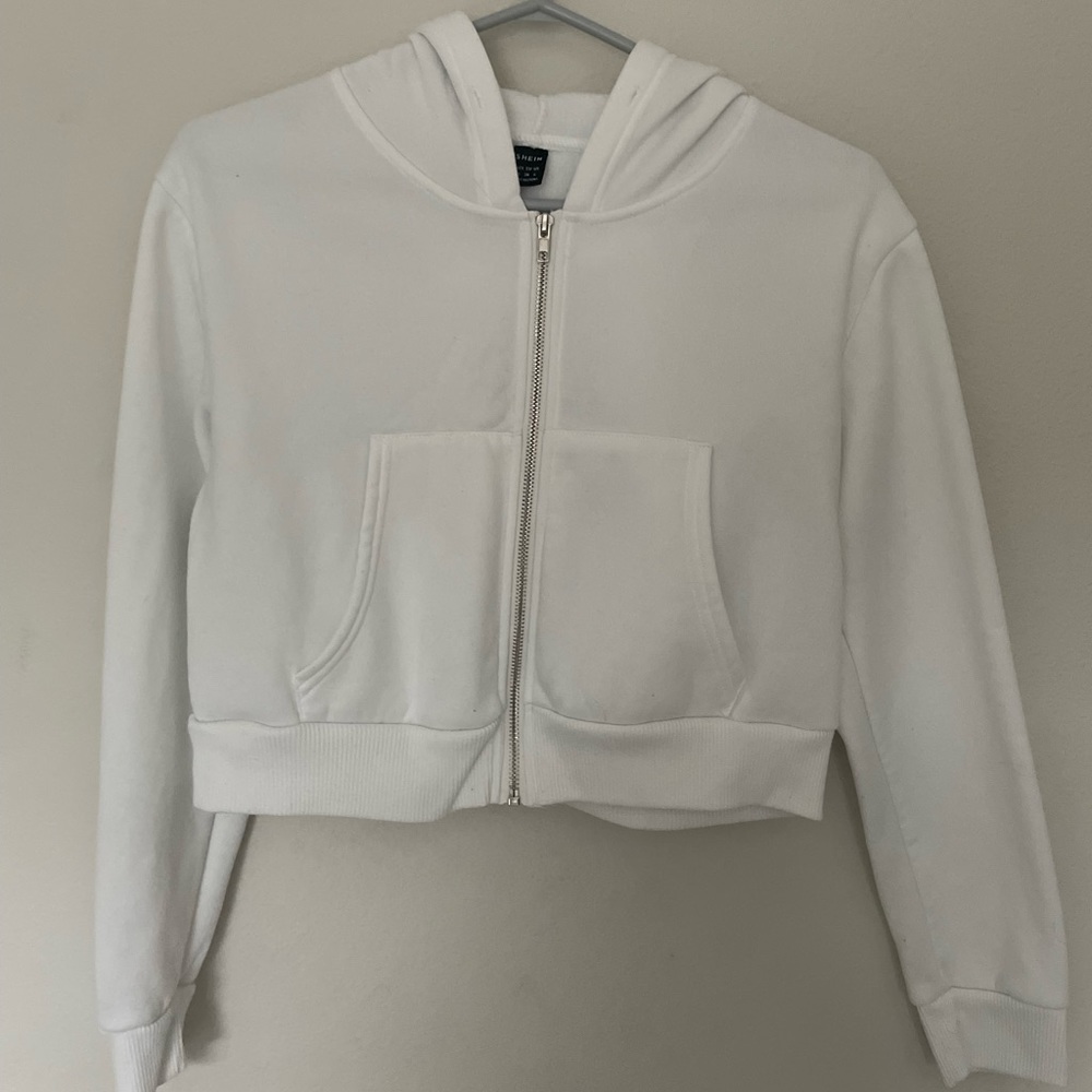 White Oversized Cropped Jacket